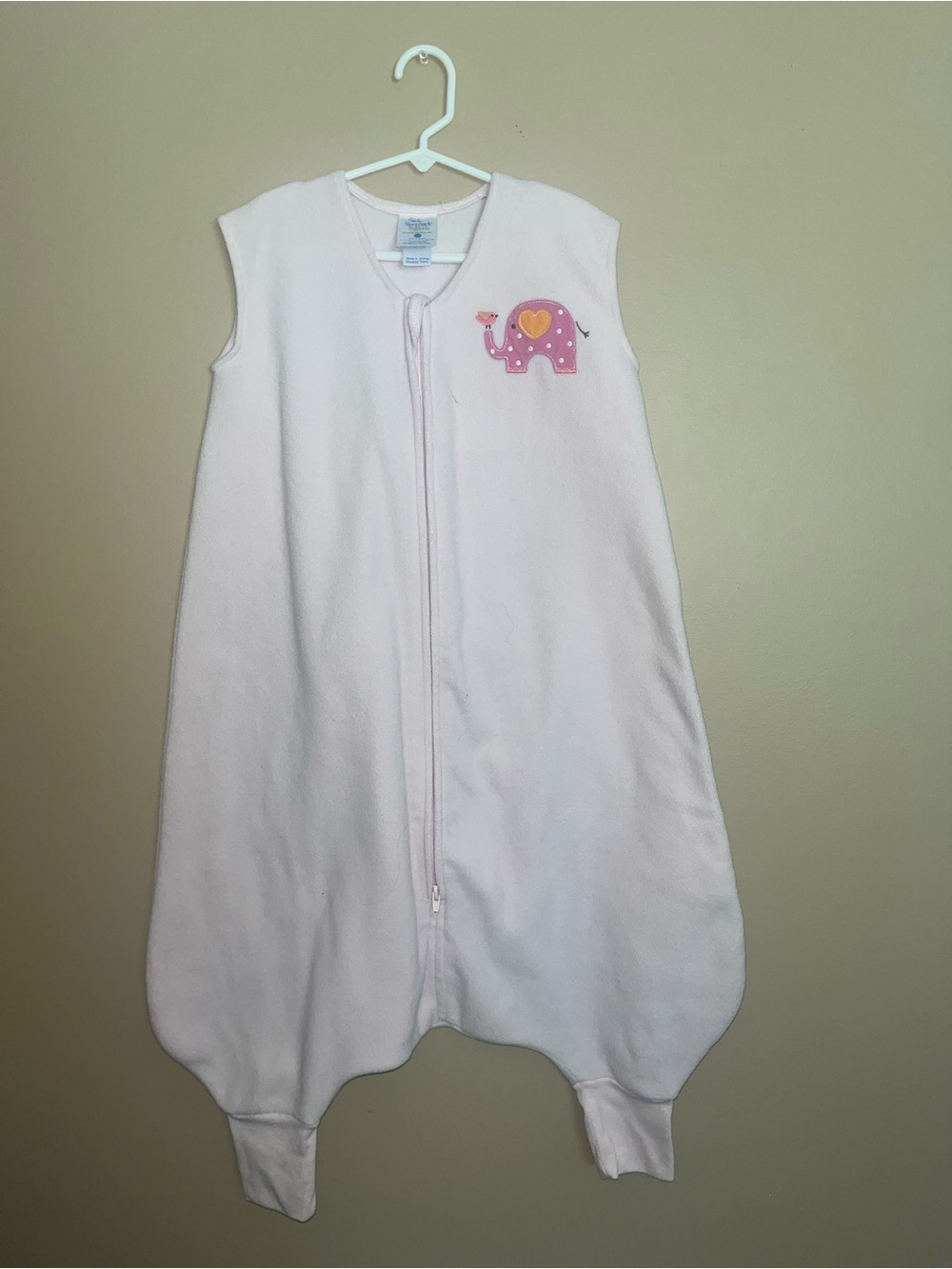 Halo Sleep Sack Big Kid Walker Wearable Blanket Pink Elephant Size 2t 3t 25-40lb